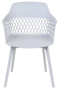 Set om 2 matstolar Ljusgrå syntetisk sits Ljusgrå ben Minimalistisk design Ryggstöd Modern Skandinavisk Beliani