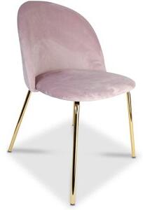 2 st Giovani velvet stol - Rosa/Mässing - Klädda & stoppade stolar, Matstolar & Köksstolar, Stolar