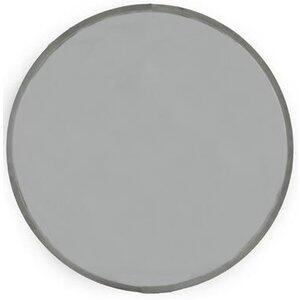 Velvet rund spegel 80cm - Beige/grå sammet