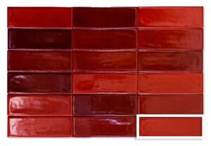 Klinker Pixel Röd Blank 5x15 cm