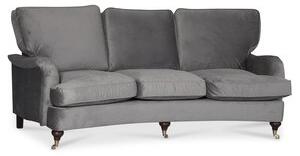 Howard Watford deluxe 4-sits svängd soffa - Grå sammet - 4-sits soffor, Soffor