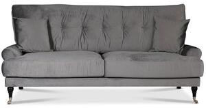 Adena 2-sits soffa i grå sammet