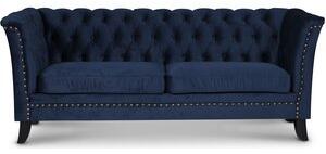 Chesterfield Liverpool 2-sits soffa - Blå sammet - 2-sits soffor, Soffor