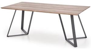 Lykke matbord 180 x 90 cm - Mörkbetsad ek / Svart metall - Övriga matbord, Matbord, Bord