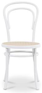 2 st No 14 vit stol med rottingsits + Möbelvårdskit för textilier