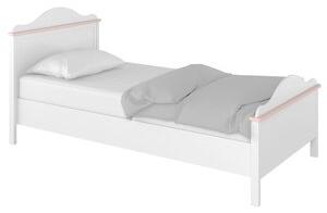 Stephany säng 100x200 cm med förvaringslådor - Vit/rosa