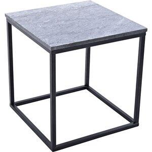 Accent sidobord 50 - Grå marmor / Svart underrede - Soffbord i marmor, Marmorbord, Bord