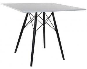 Matbord 90x90 cm - Vit/svart - Soffbord i marmor, Marmorbord, Bord