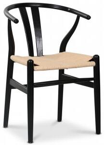 2 st Sunda svart stol med repsits + Fläckborttagare för möbler