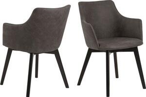 2 st Bella Karmstol - Antracitgrå/svart + Fläckborttagare för möbler