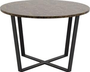 Amble matbord Ø110 cm - Svart/brun marmor