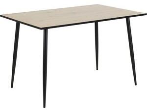 Wilma matbord 120 cm - Vitpigmenterad ek/svart