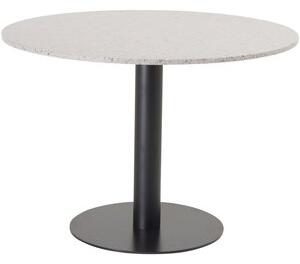 Fresca matbord ø106 cm - Svart/grå terrazzo