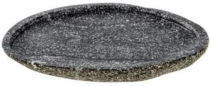 VEGA Tallrik Panaro med kant; 20x17x2 cm (LxBxH); Grå; Asymmetrisk