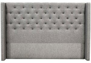 Almedal grå sänggavel med knappar - 90 cm