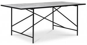 Portland matbord 180x90 cm - Marmor/svart + Möbelvårdskit för textilier