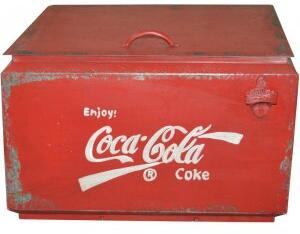 Coca Cola vintage förvaringsbox - Metall - Soffbord i marmor, Marmorbord, Bord