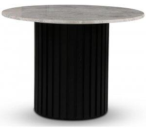 Sumo matbord Ø105 cm - Svartbets / Silver marmor
