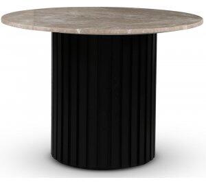 Sumo matbord i marmor Ø105 cm - Svartbets / Beige Empradore