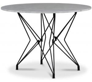 Zoo matbord i marmor Ø105 cm - Svart / Ljus Marmor