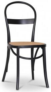 2 st Danderyd No.16 svart stol med rotting sits