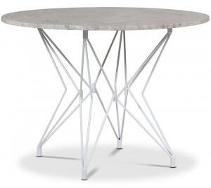 Zoo matbord i marmor Ø105 cm - Vit / Gråbeige Marmor