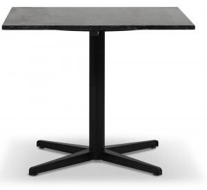 SOHO matbord 90x90 cm - Matt svart kryssfot / Svart granit - Marmormatbord, Marmorbord, Bord