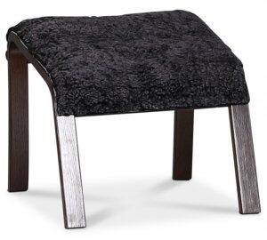 Lammet / Fashion fotpall i fårskinn scandinavian dark grey - Mörk valnöt - Soffbord i marmor, Marmorbord, Bord