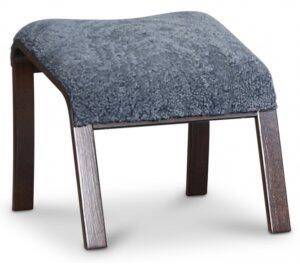 Lammet / Fushion fotpall i fårskinn scandinavian grey - Mörk valnöt - Soffbord i marmor, Marmorbord, Bord