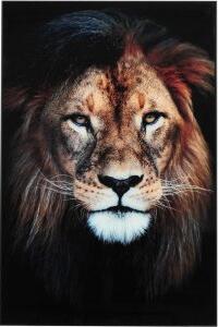 Glastavla - Lion dark - 80x120 cm