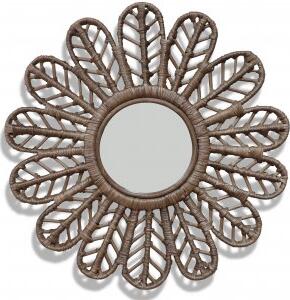 Peacock spegel i rotting Ø60 cm - Brun - Väggspeglar & hallspeglar, Speglar