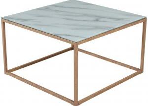 Link soffbord med marmorerat glas - 75 x75 cm + Fläckborttagare för möbler - Glasbord, Soffbord, Bord