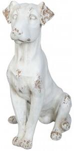Trädgårdskonst Staty sittande hund - H56 cm - Utemöbler