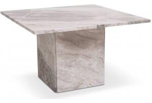 Level soffbord 75x75 cm - Grå beige marmor