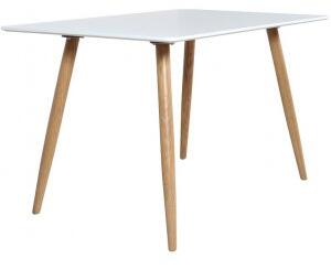 Paradis matbord 120x80 cm - Vit/ek + Möbelvårdskit för textilier