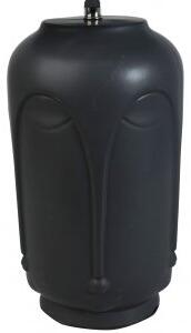 Bordslampa ansikte H43 cm - Svart