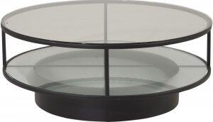 Kävsta soffbord Ø100 cm - Svart/glas - Glasbord, Soffbord, Bord