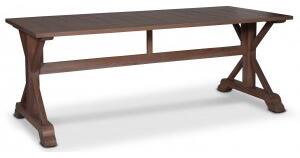 Croco brunt matbord 200x90 cm - Vintage + Möbelvårdskit för textilier