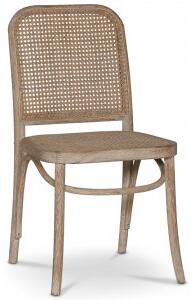2 st Indiana böjträ stol med rottingsits - Whitewash + Fläckborttagare för möbler