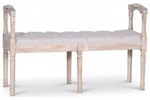 Cholet sittbänk med handtag - Antik finish / Linne + Fläckborttagare för möbler