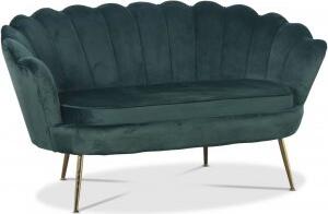 Kingsley 2-sits soffa i sammet - grön / mässing + Möbelvårdskit för textilier - 2-sits soffor, Soffor