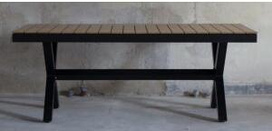 Bologna matbord 200-240 cm - Svart / Ek