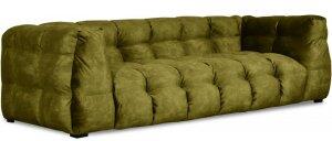 Bill 3-sits soffa i grönt tyg + Möbelvårdskit för textilier