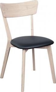 2 st Amino stol - Vitpigmenterad / Svart Ecoläder + Möbeltassar