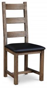 2 st Quebec stol - Brunoljad ek/svart PU + Fläckborttagare för möbler