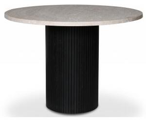 Decibel runt matbord Ø105 cm - Svart / Travertin - Ovala & Runda bord, Matbord, Bord