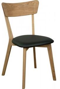 2 st Amino stol - Oljad ek / svart ecoläder - Klädda & stoppade stolar, Matstolar & Köksstolar, Stolar