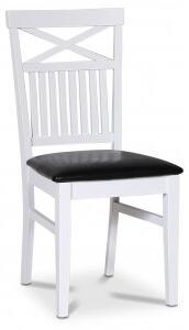 2 st Fårö vit stol med kryss i rygg och svart sits