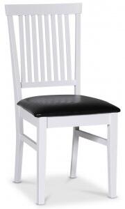 2 st Fårö stol med ribbor och PU sits - Vit / Svart - Klädda & stoppade stolar, Matstolar & Köksstolar, Stolar