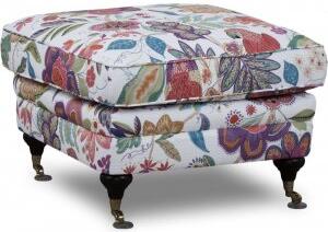 Howard Spirit blommig fotpall - Eden Parrot White/Purple + Möbelvårdskit för textilier